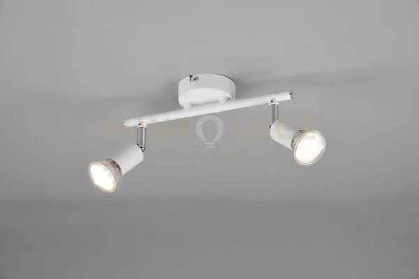 Barra 2 luci paris attacco gu10 l. 25cm spot 2 luci bianco r80912031