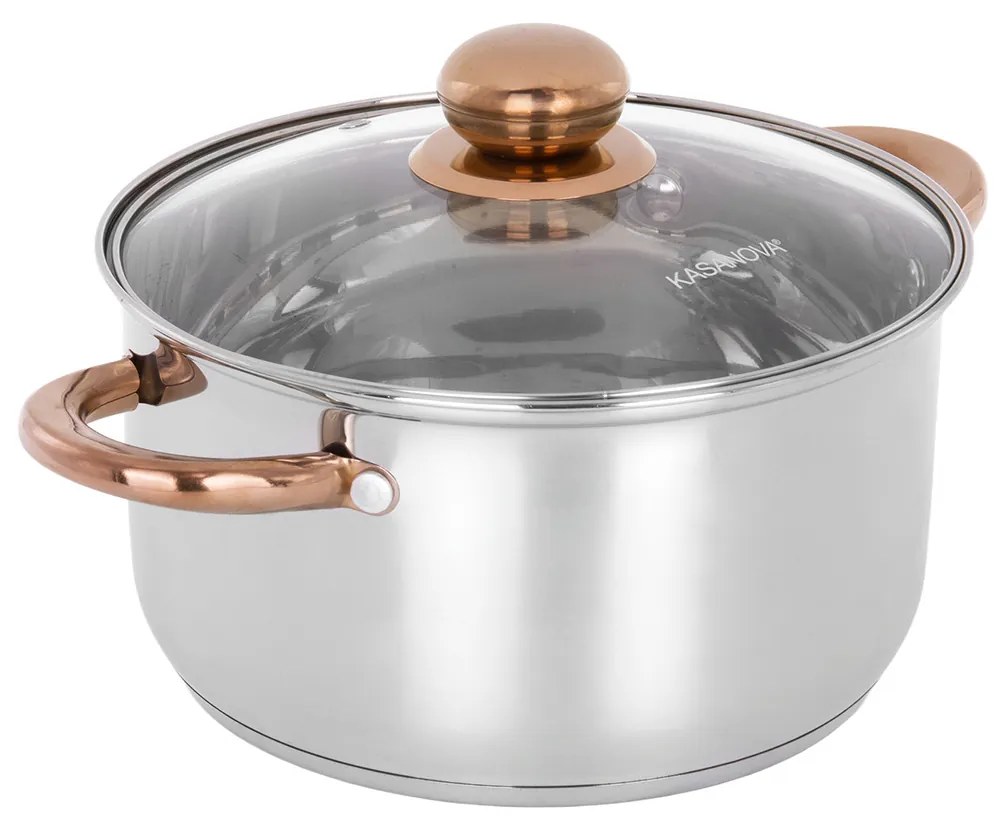 Pentola 22 cm acciaio inox Meravigliosa con coperchio