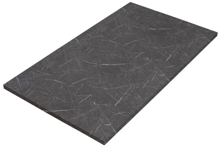 Piatto doccia SENSEA in resina Neo L 70 x L 90 x H 3 cm nero opaco effetto marmo