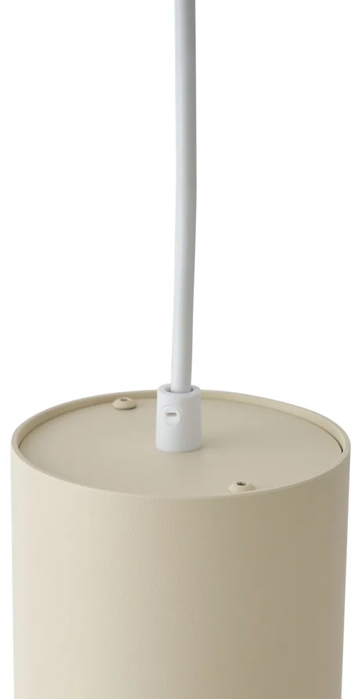 Lampada a sospensione moderna beige e bianca per sistema a binario monofase GU10 70mm - Iconic Holt