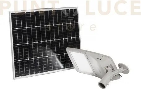 Faro solare stradale led febo silver 40w 6800lm 4000k ip66 pannello...