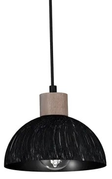 Lampadario su corda ERIK 2xE27/60W/230V Marrone nero