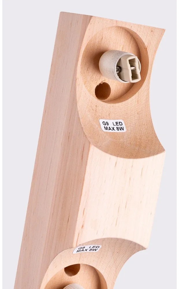 Plafoniera bianca/di colore naturale con paralume in vetro ø 12 cm Solum – Sollux