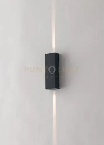 Applique biemissione led laser nera 5w 40lm 4000k ip65 3,6x2x10cm