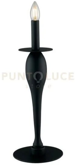 Lume armstrong nero 1 luce attacco e14 18x45cm in metallo