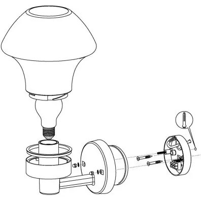 Eglo 33567 - VERLUCCA-C Lampada da parete esterna a LED dimmerabile 1xE27/9W/230V IP44