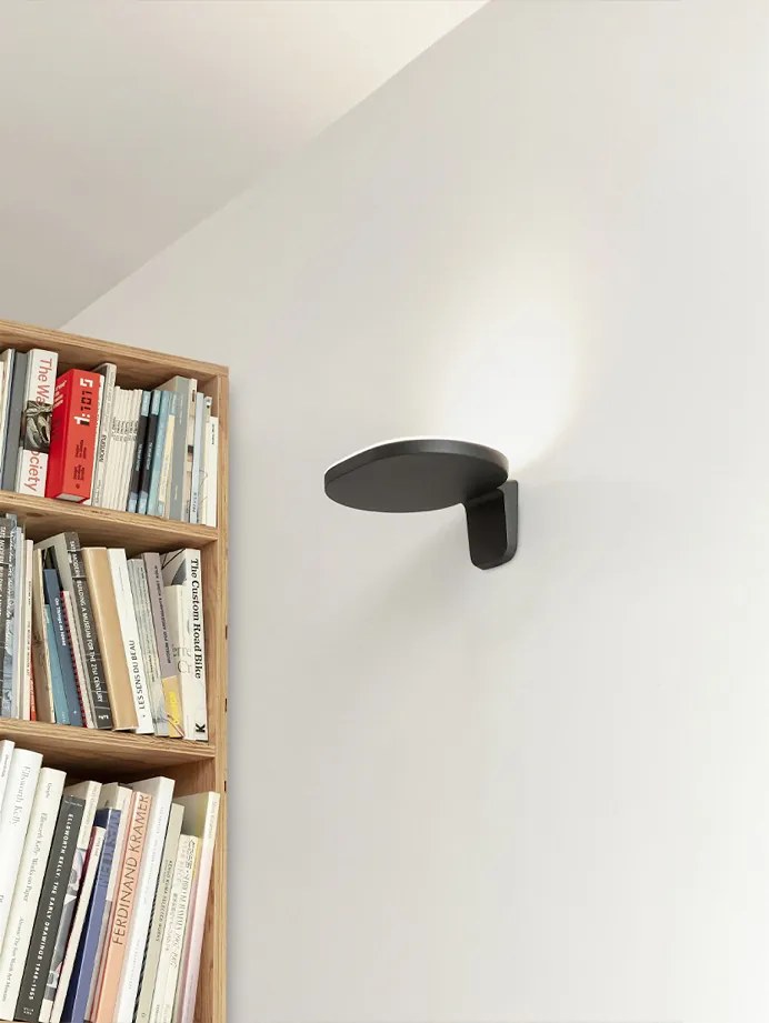 Flos Oplight W1 Lampada Da Parete a luce indiretta Textured nero satinato