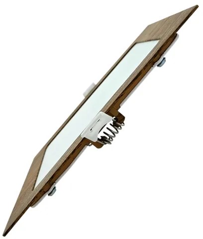 Lampada LED da incasso SQUARE LED/12W/230V 4200K 16,8x16,8 cm marrone