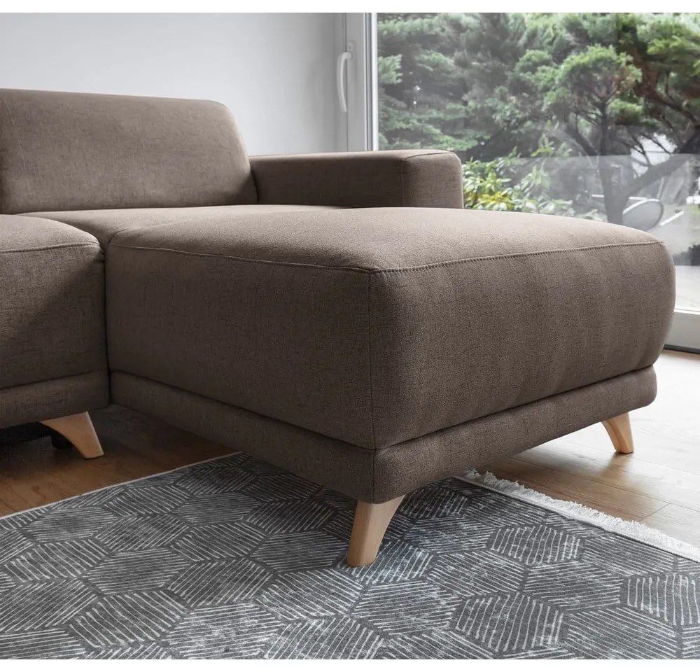 Divano angolare marrone allungabile e con contenitore Classy Sophie – Miuform