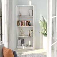 Libreria a 4 Ripiani Bianca 60x24x142 cm in Legno Multistrato cod mxl 18845