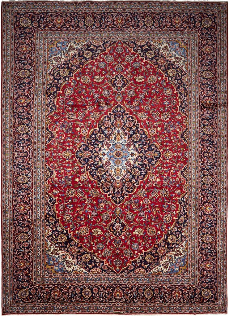 Kashan Tappeto persiano 400 x 300 Rosso (Iran) Annodato A Mano