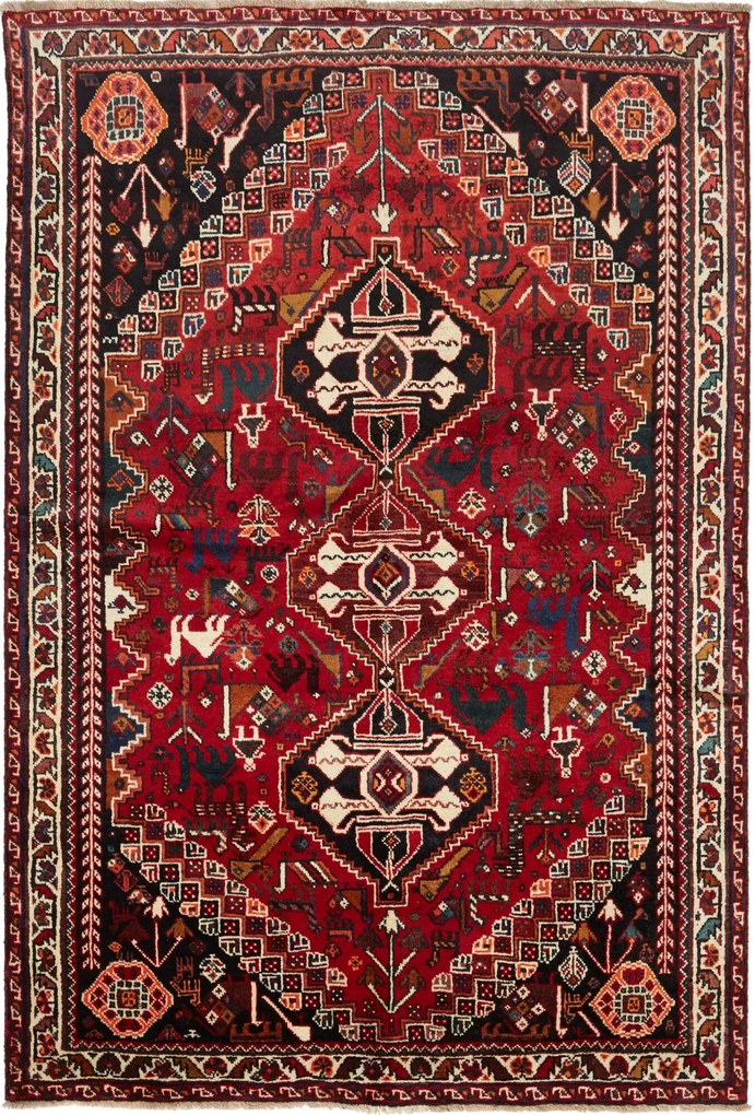 Gashghai Tappeto persiano 260x170 Rosso (Iran) Annodato A Mano