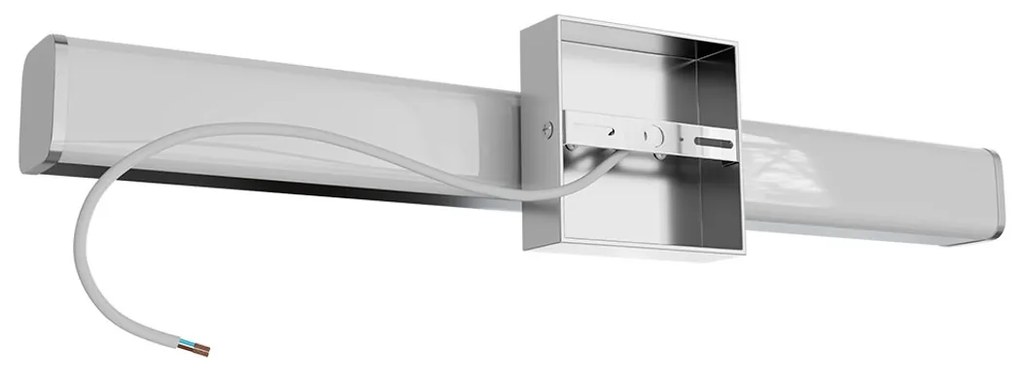 Lampada LED da Specchio 60cm 15W Cromata IP54 - da Muro Colore Bianco Naturale 4.000K