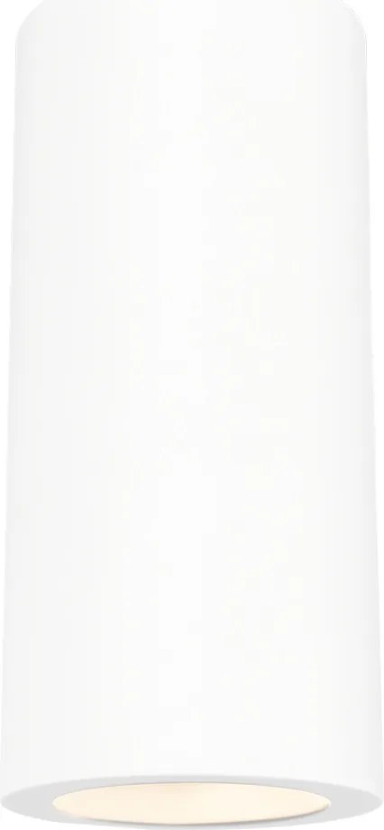 Applique da Parete 2xGU10 Cilindrica Ø75mm in Gesso Pitturabile