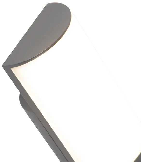 Lampada da parete per esterni moderna grigio scuro con LED - Harry