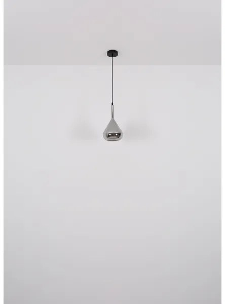 Globo 15542 - Lampadario a sospensione con filo GEEKY 1xE27/60W/230V diametro 20 cm nero