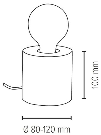 Spot-Light 76911151 - Lampada da tavolo TRABO 1xE27/25W/230V