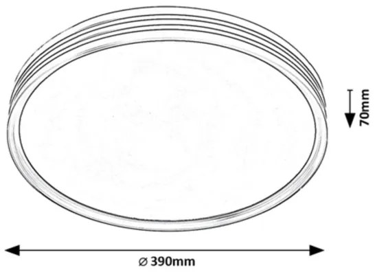 Rabalux 71118 - Plafoniera LED EPORA LED/25W/230V 3000K