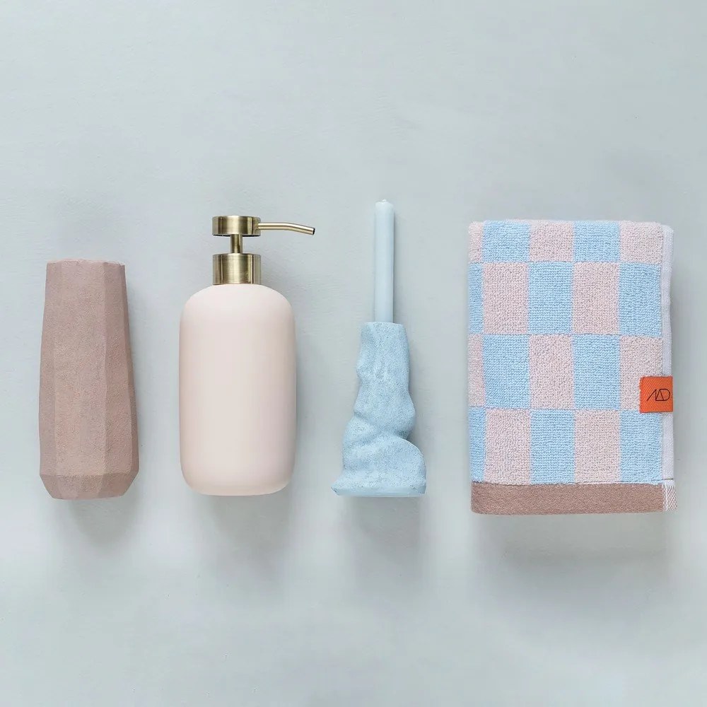 Asciugamano in cotone biologico blu e rosa 50x90 cm Retro - Mette Ditmer Denmark