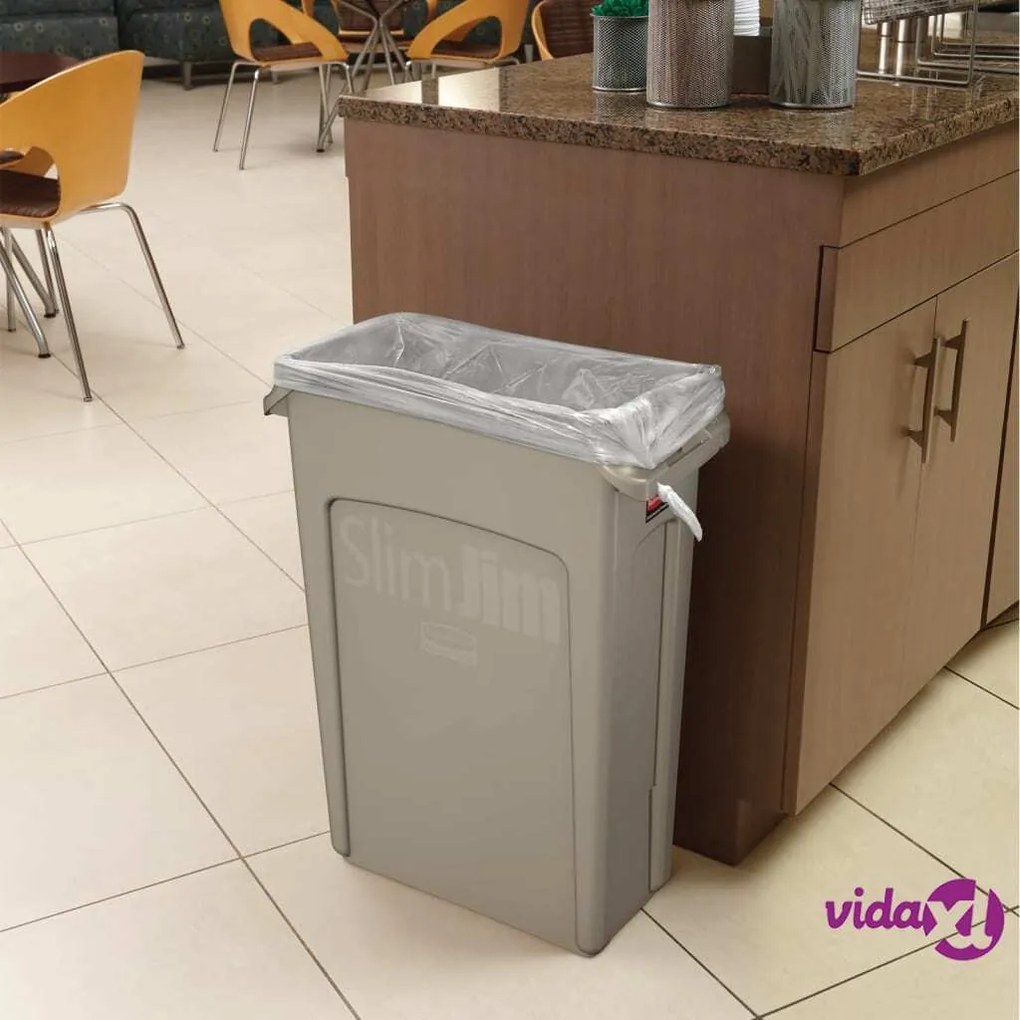 Rubbermaid Contenitore Slim Jim 60 L Grigio