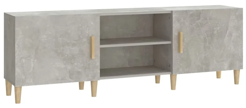 Mobile porta tv grigio cemento 150x30x50cm in legno multistrato