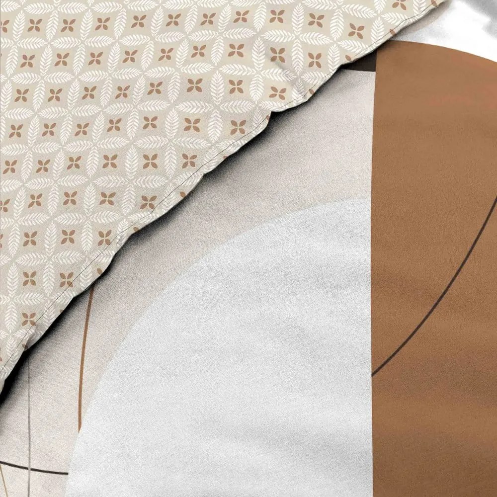 Set copripiumino e federa bianco/beige in cotone per letto matrimoniale ed esteso 240x220 cm Natacha – douceur d'intérieur