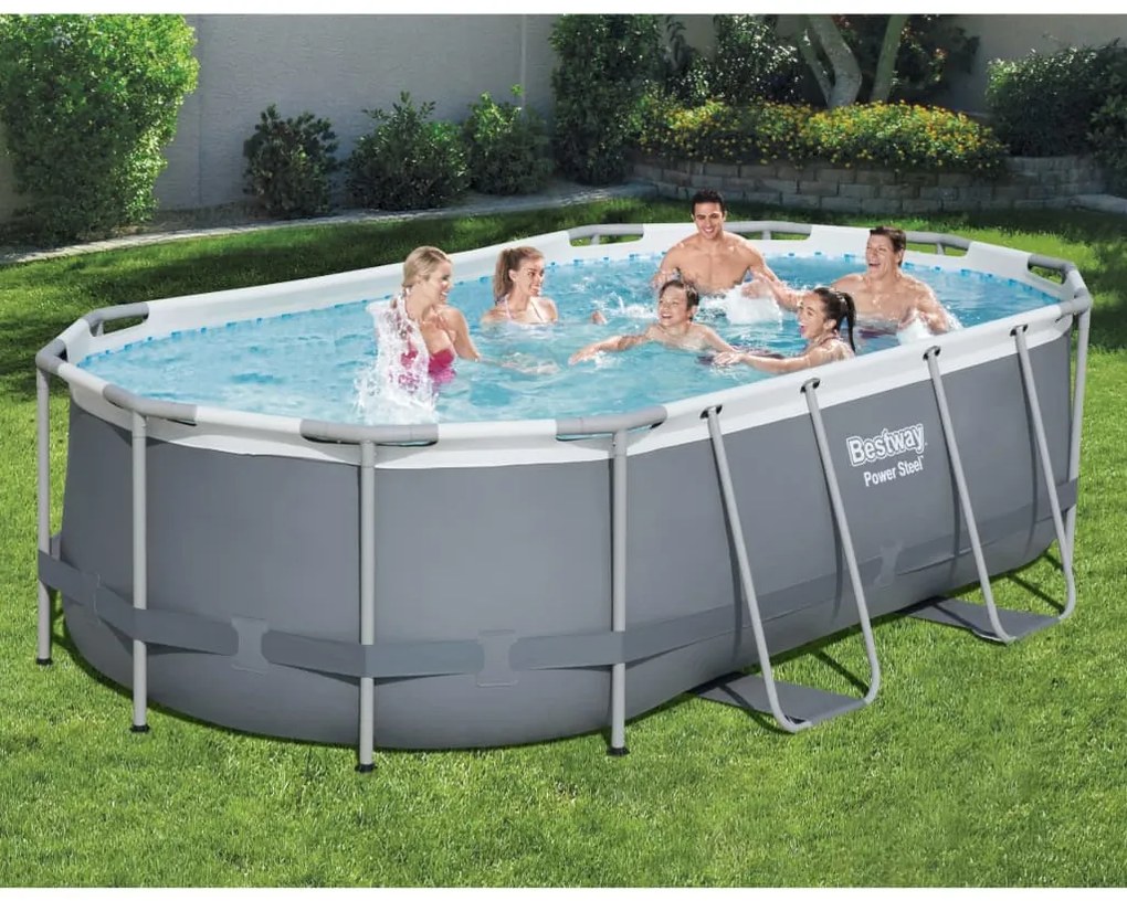 Piscina Fuori Terra Ovale Power Steel 427x250x100 Cm /