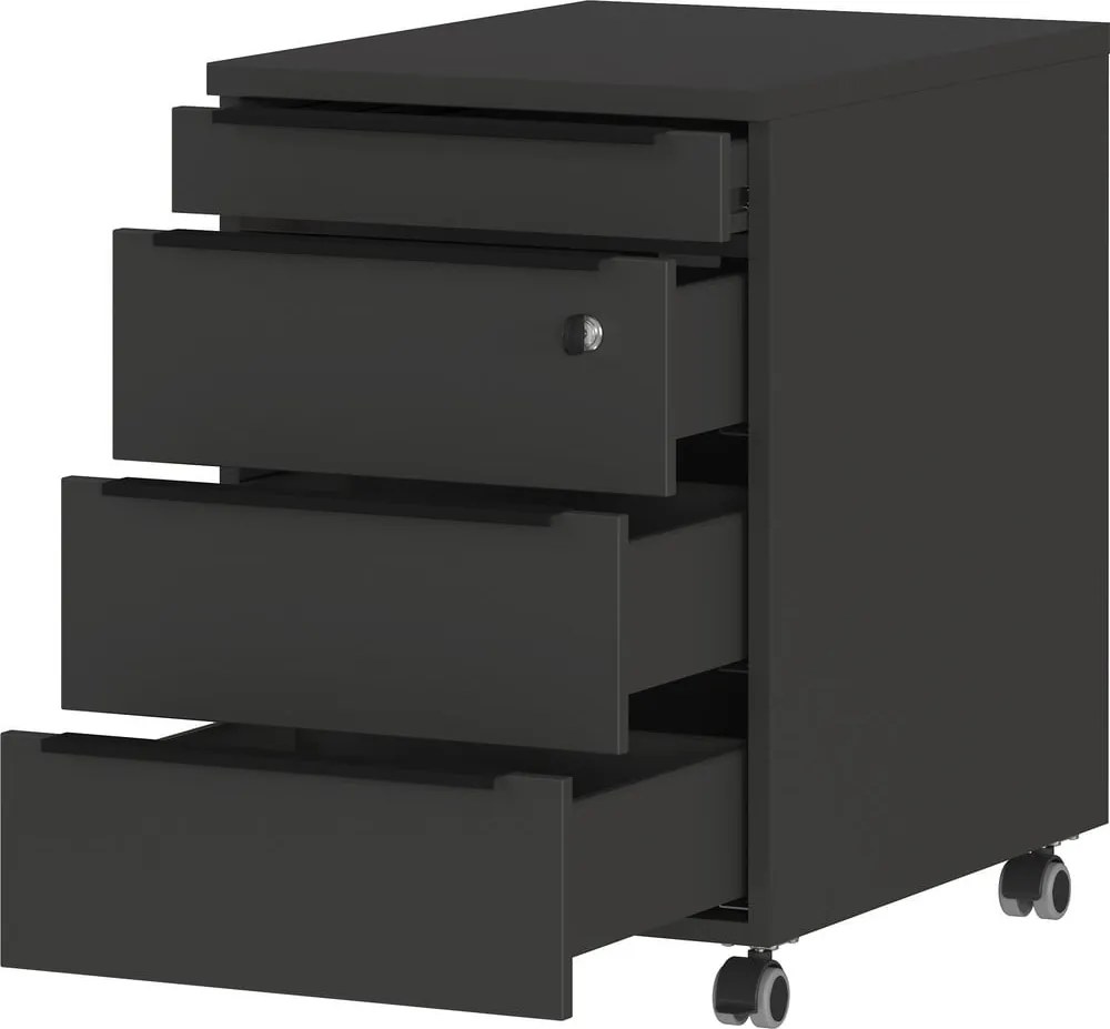 Armadietto color antracite con chiusura a chiave/su ruote 42x63x60 cm Mailand – Germania