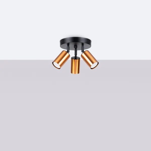 Sollux SL.1377 - Faretto WINX 3xGU10/10W/230V nero/rame