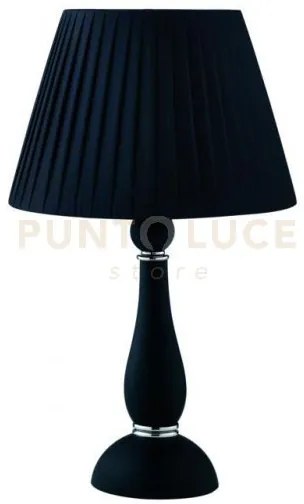 Lume alfiere nero e cromo 1 luce attacco e14 32x54cm