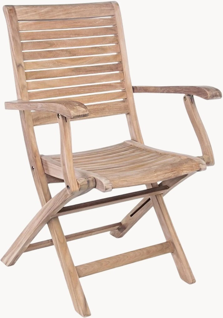 Set di 2 sedie da giardino pieghevoli in legno di acacia con braccioli Maryland