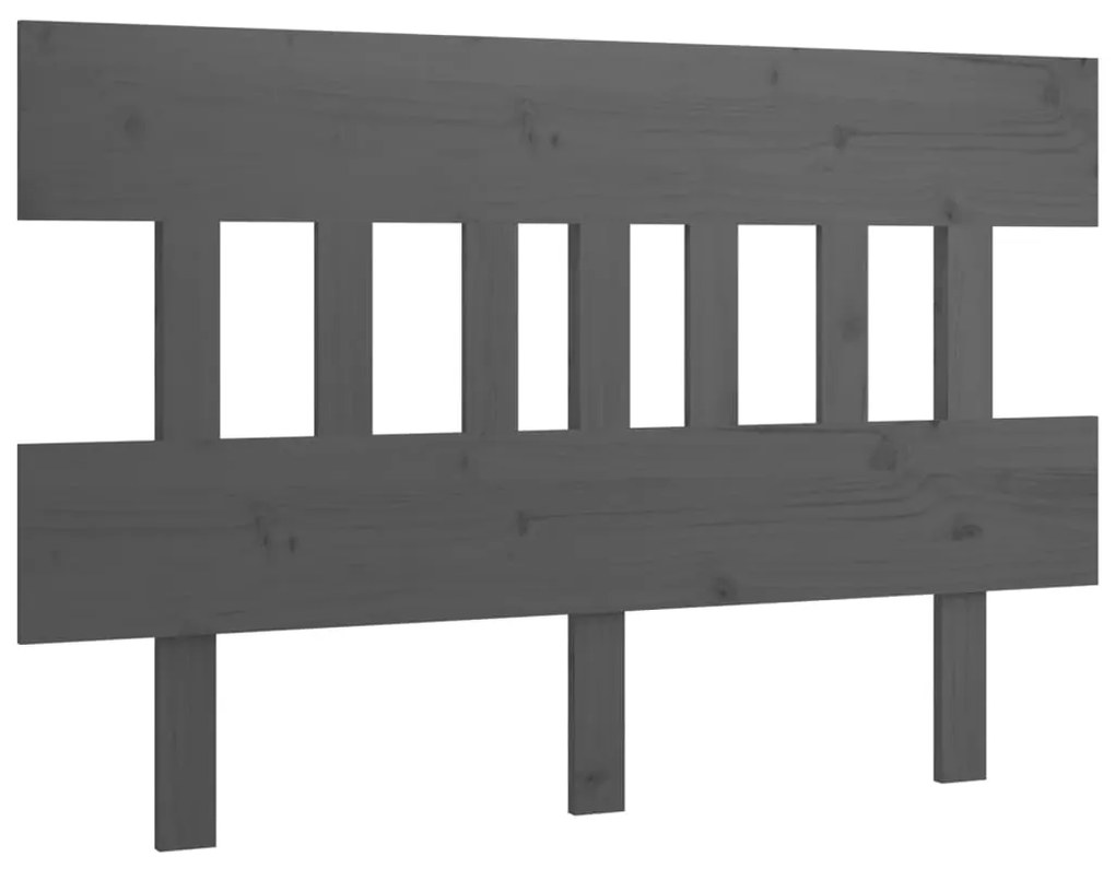 Testiera per letto bianca 183,5x3x81 cm legno massello di pino