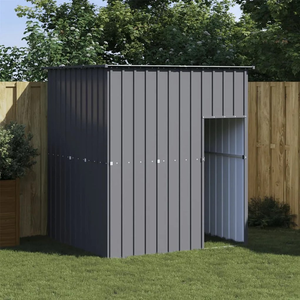 Casetta Cani Con Tetto Antracite 165x153x181 Cm Acciaio Zincato /