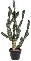 Cactus Euphorbia Artificiale con Vaso Altezza 84 cm