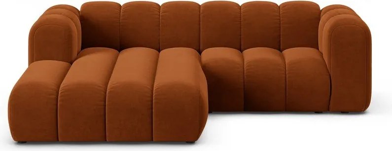 Divano angolare arancione ad angolo sinistro Lupine - Micadoni Home