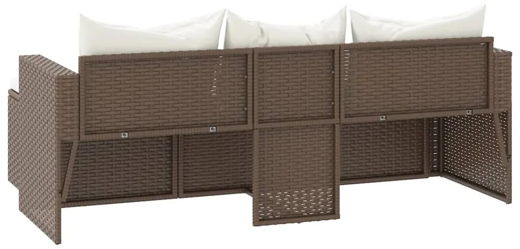 Set Mobili da Giardino Marrone in Polyrattan