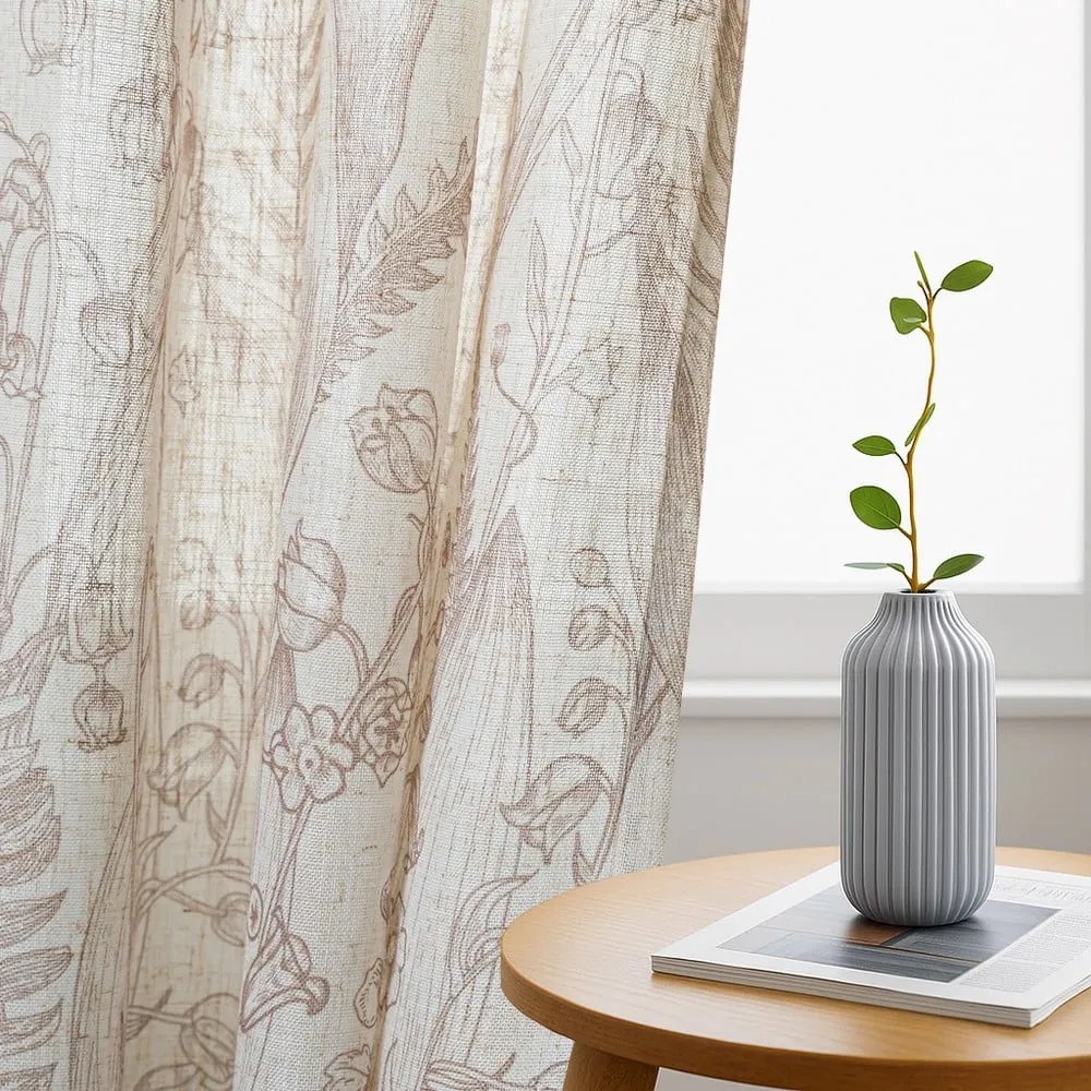 Tenda beige/marrone chiaro 135x250 cm Selvetia – Restilo