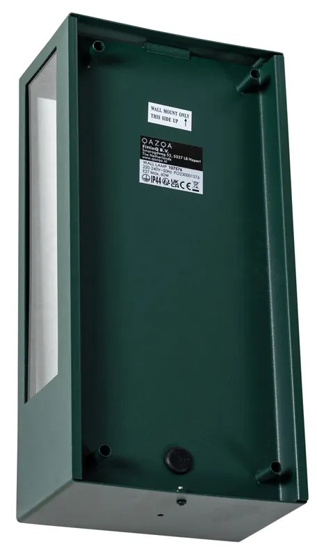 Lampada da parete per esterni verde scuro con sensore di movimento IP44 - Rotterdam