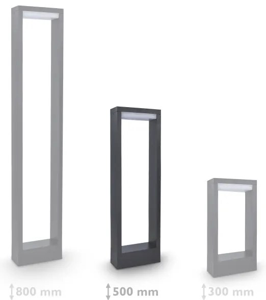 Brilagi-Lampada LED da esterno RAGUSA LED/7W/230V 3000/4000/6000K antracite IP54 50 cm