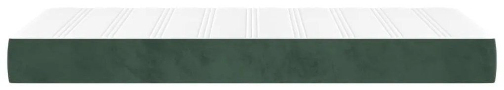 Materasso a Molle Verde Scuro 90x190x20 cm in Velluto