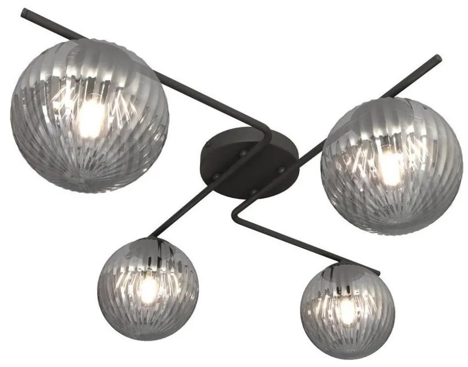 Plafoniera VESPA 4xE14/10W/230V nero/grigio