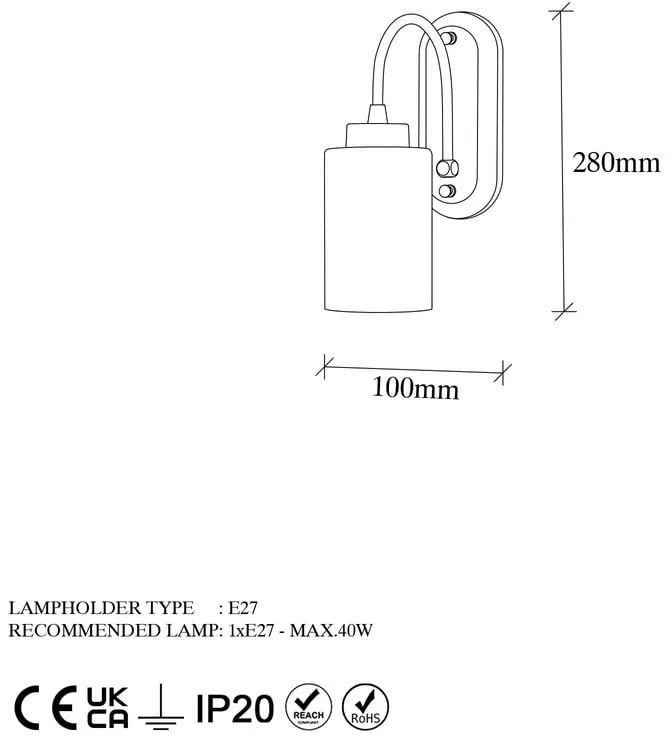 Lampada da parete bianca/dorata ø 10 cm Hemikilo – Opviq lights