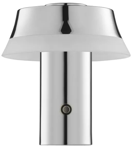 Brilliant - Lampada da tavolo LED KINICH, dimmerabile e ricaricabile, con controllo touch, LED 2,5W/5V 2700K cromo lucido