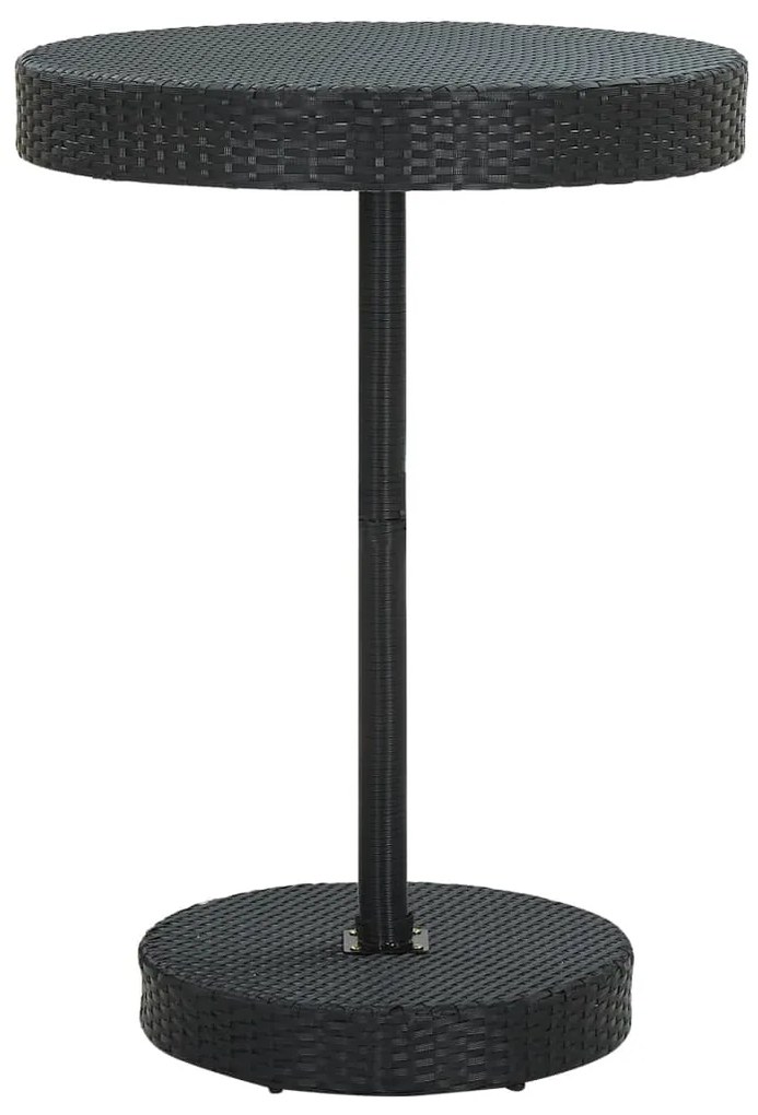 Set Bar da Giardino 5 pz con Cuscini Polyrattan Nero