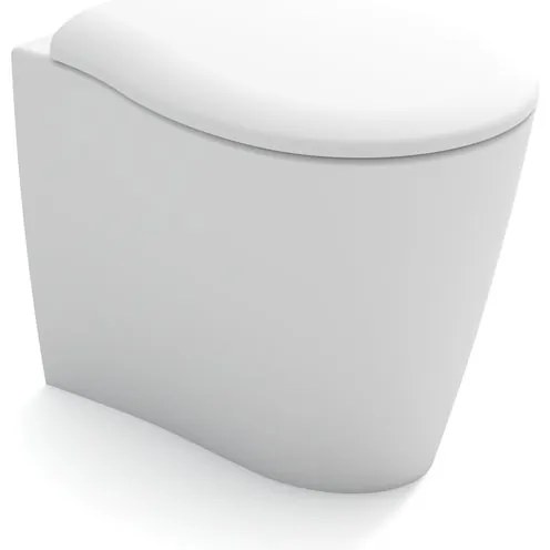 Vaso WC filomuro OLYMPIA CERAMICA soft bianco opaco, sedile incluso P 55 x L 36 x H 42 cm bianco