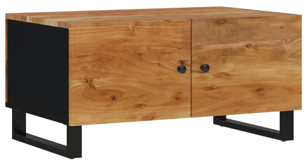 Tavolino da soggiorno 80x50x40 cm massello acacia e multistrato