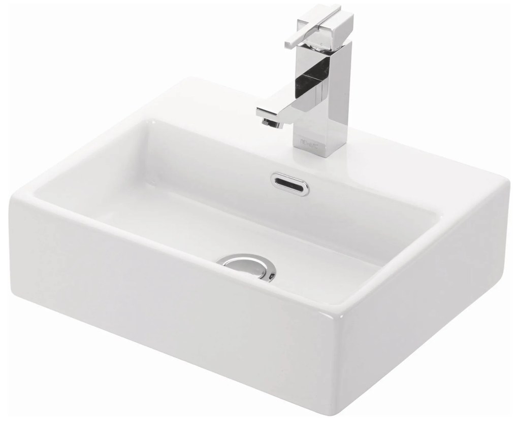 Lavabo Sospeso 60x42 Cm Karag "Daphne" Bianco Lucido