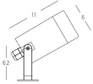 Zambelis E311 - Lampada da esterno 1xGU10/7W/230V IP54