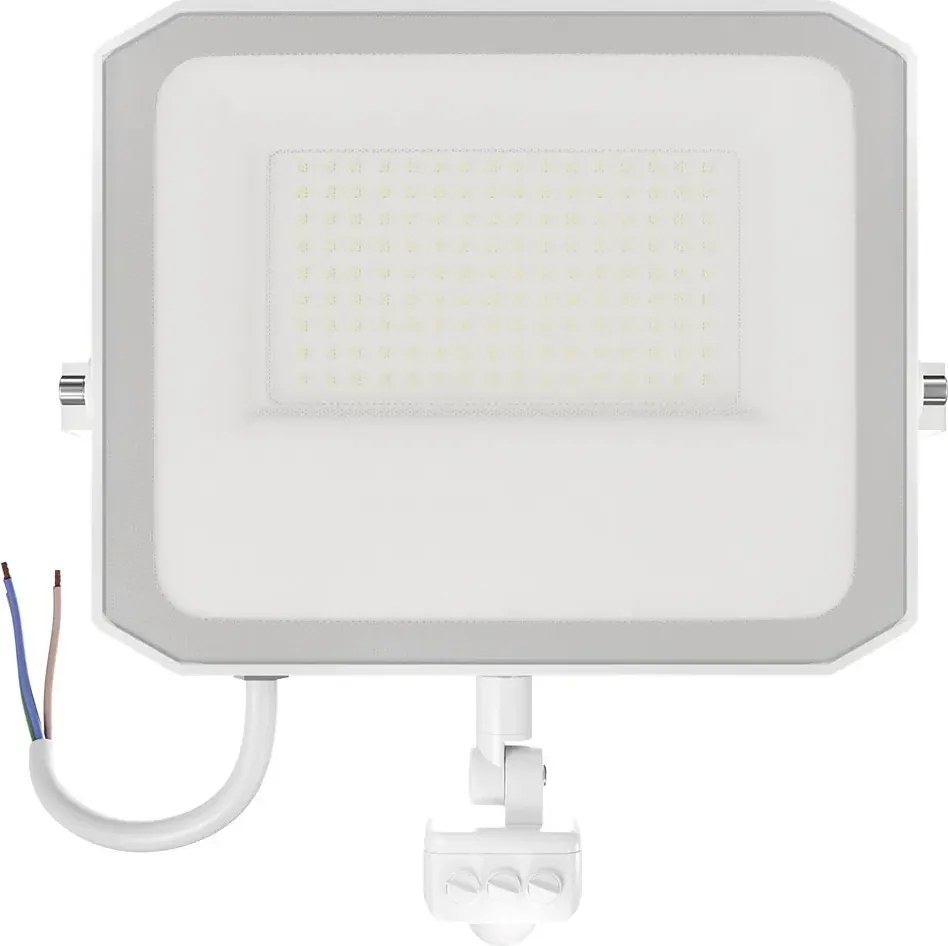 Faro LED 100W IP65 Bianco con Sensore di Movimento e OSRAM chip LED Colore Bianco Naturale 4.000K