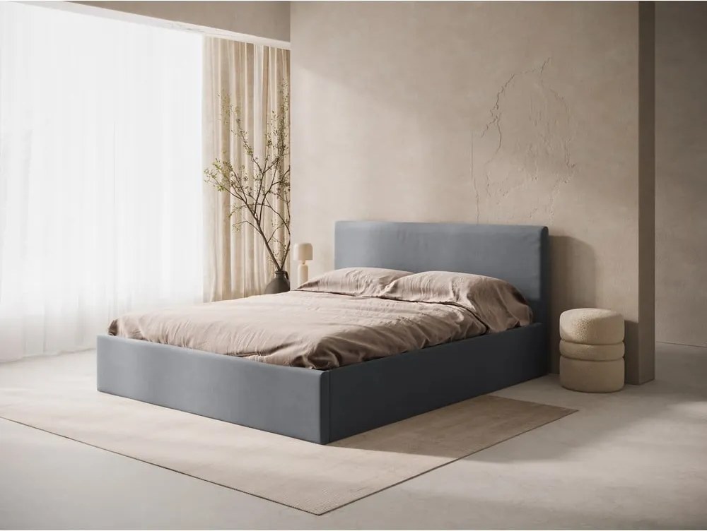 Testiera grigia in imbottito 210,5x100 cm Remo – Micadoni